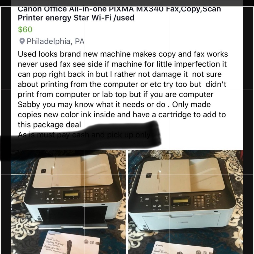 pre owned Printer with Fax and Copy Canon model